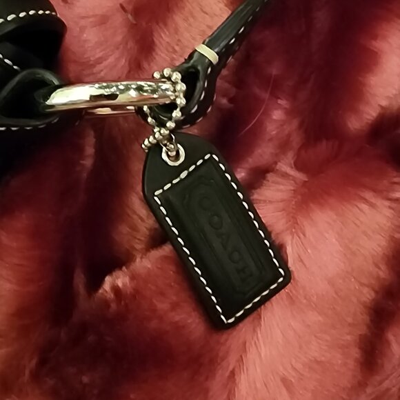 Vtg Coach F10910 MEDIUM Soho Hobo Y2K Black Leather Shoulder Bag Silver Buckle - Picture 13 of 15